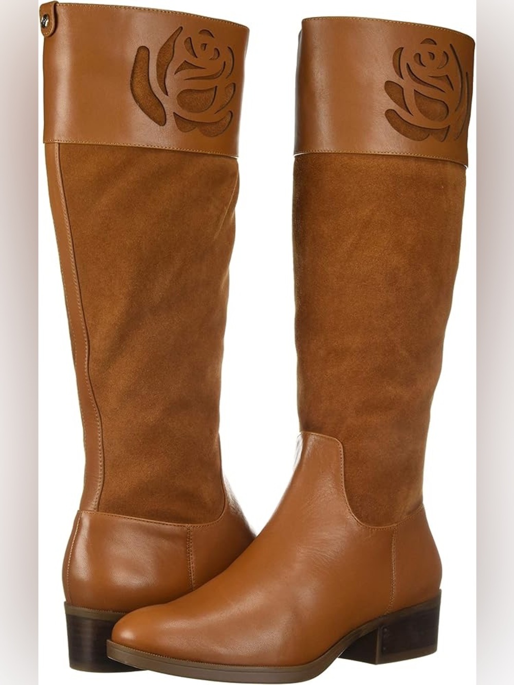 Taryn Rose Georgia Soft Cald Riding Boots in Caramel – Size 8.5M